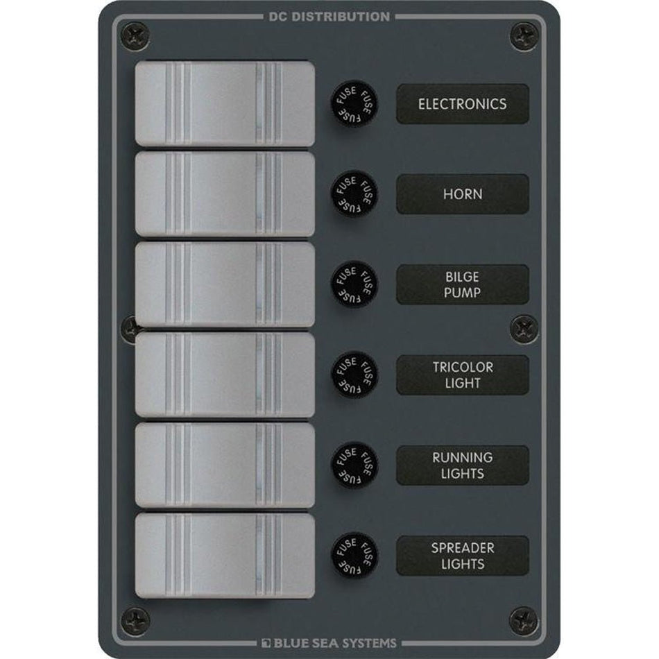 Blue Sea 8053 Slate Grey - 6 Position - Vertical - Get Tight Gear