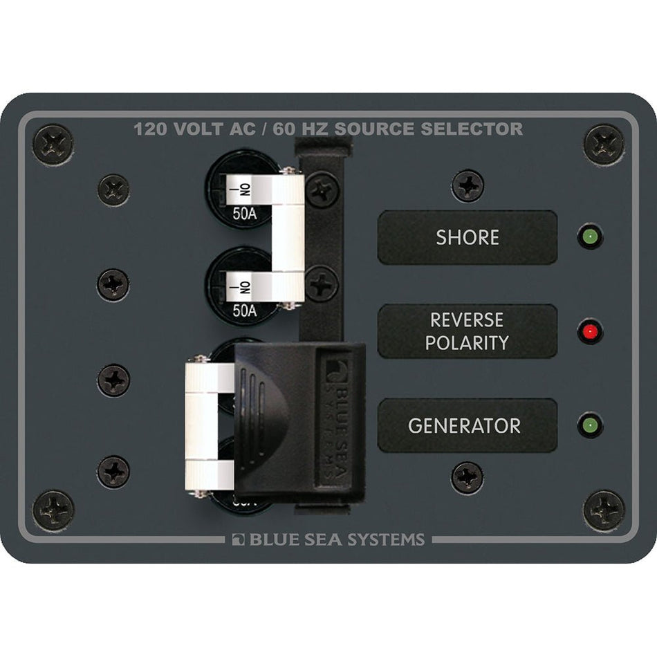 Blue Sea 8061 AC Toggle Source Selector 120V AC - 50AMP - Get Tight Gear