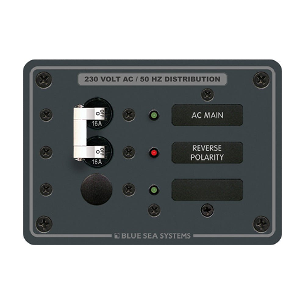 Blue Sea 8129 AC Main + Branch A - Series Toggle Circuit Breaker Panel (230V) - Main + 1 Position - Get Tight Gear