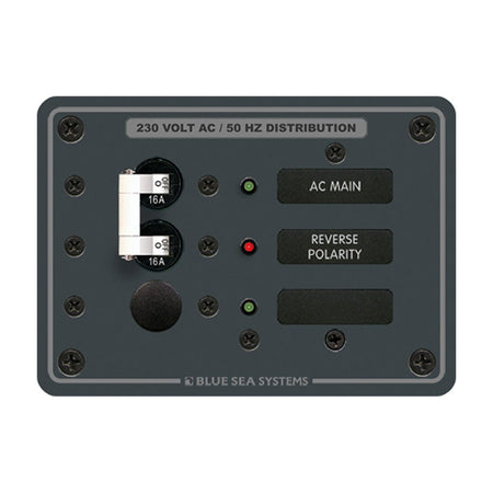 Blue Sea 8129 AC Main + Branch A - Series Toggle Circuit Breaker Panel (230V) - Main + 1 Position - Get Tight Gear