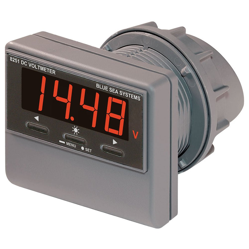 Blue Sea 8251 DC Digital Voltmeter w/Alarm - Get Tight Gear