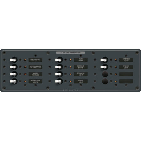 Blue Sea 8375 Panel DC 12 Position Horizontal BL - Get Tight Gear