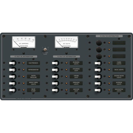 Blue Sea 8378 DC 18 Position Panel - White - Get Tight Gear
