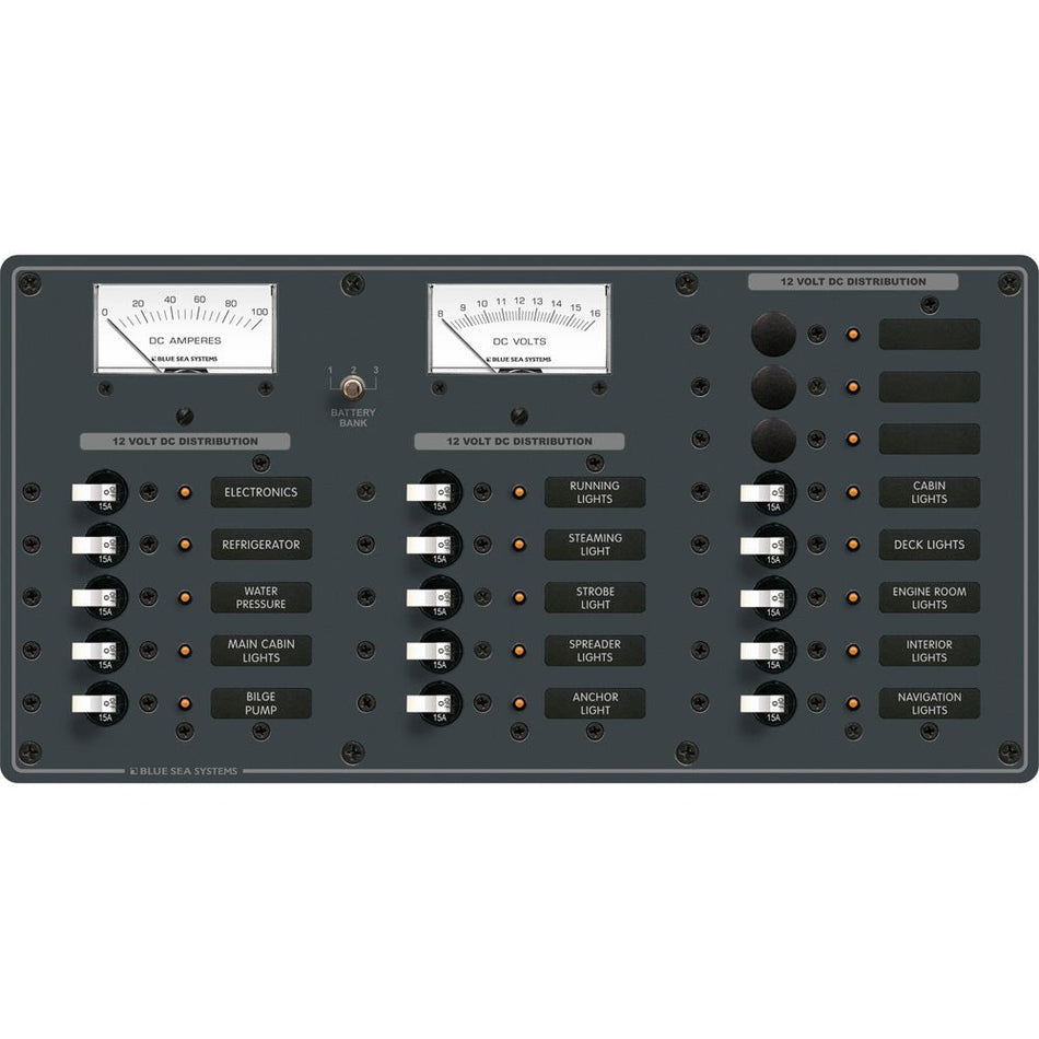 Blue Sea 8378 DC 18 Position Panel - White - Get Tight Gear