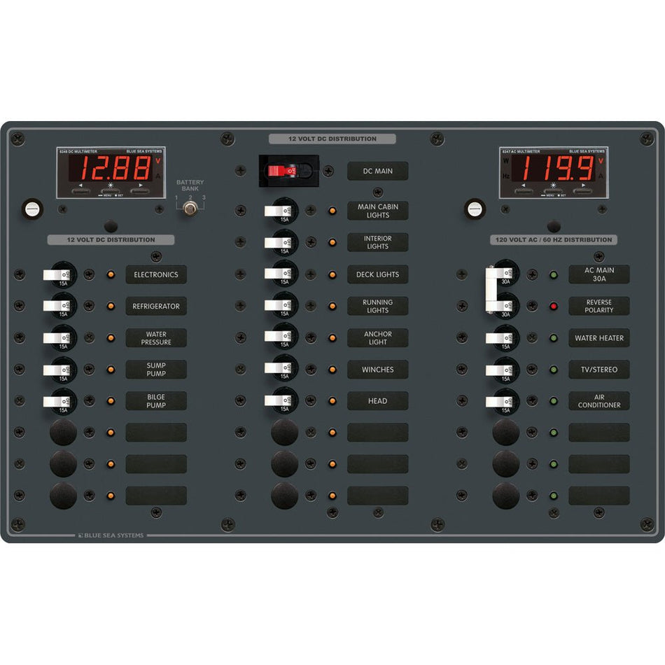 Blue Sea 8408 AC Main + 6 Positions / DC Main + 18 Positions - Get Tight Gear