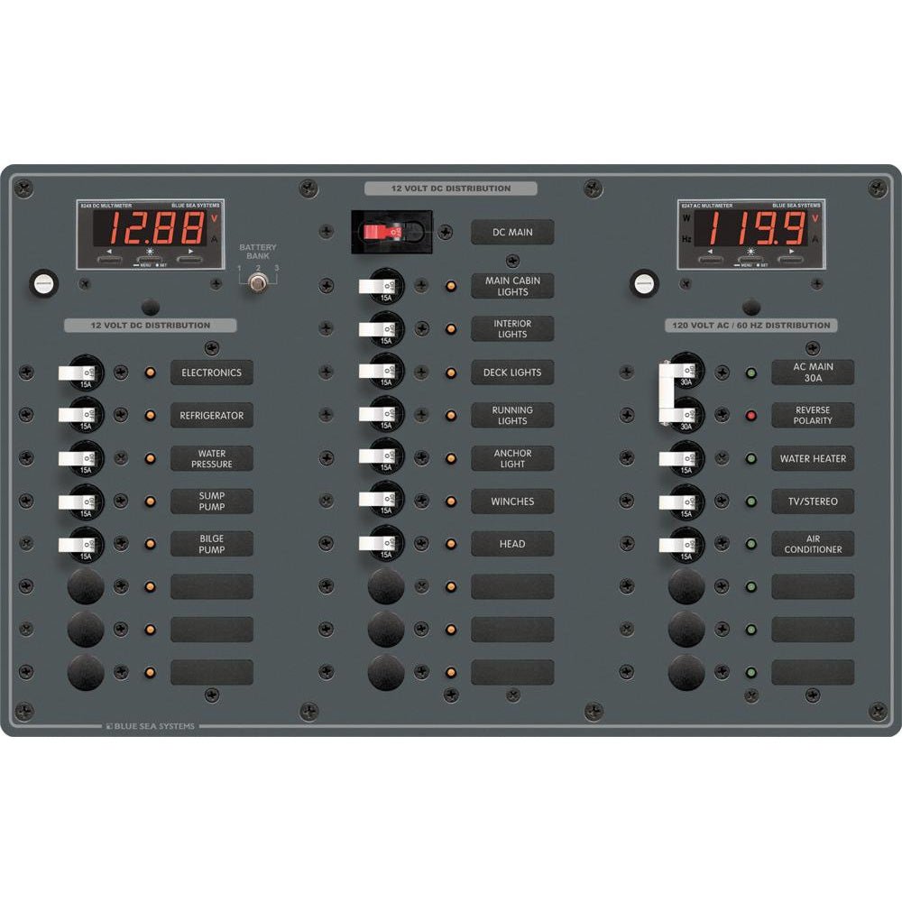 Blue Sea 8508 AC Main + 6 Positions / DC Main + 18 Positions - Get Tight Gear