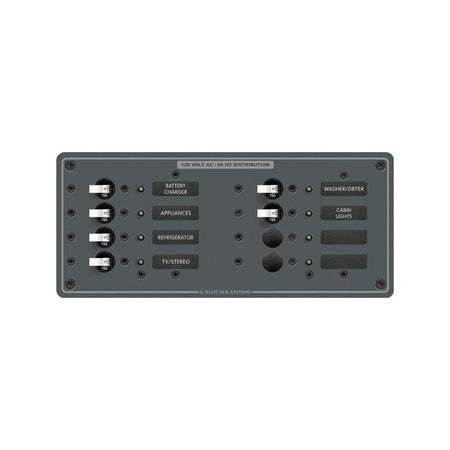 Blue Sea 8511 AC 8 Position 230v (European) Breaker Panel (White Switches - Get Tight Gear