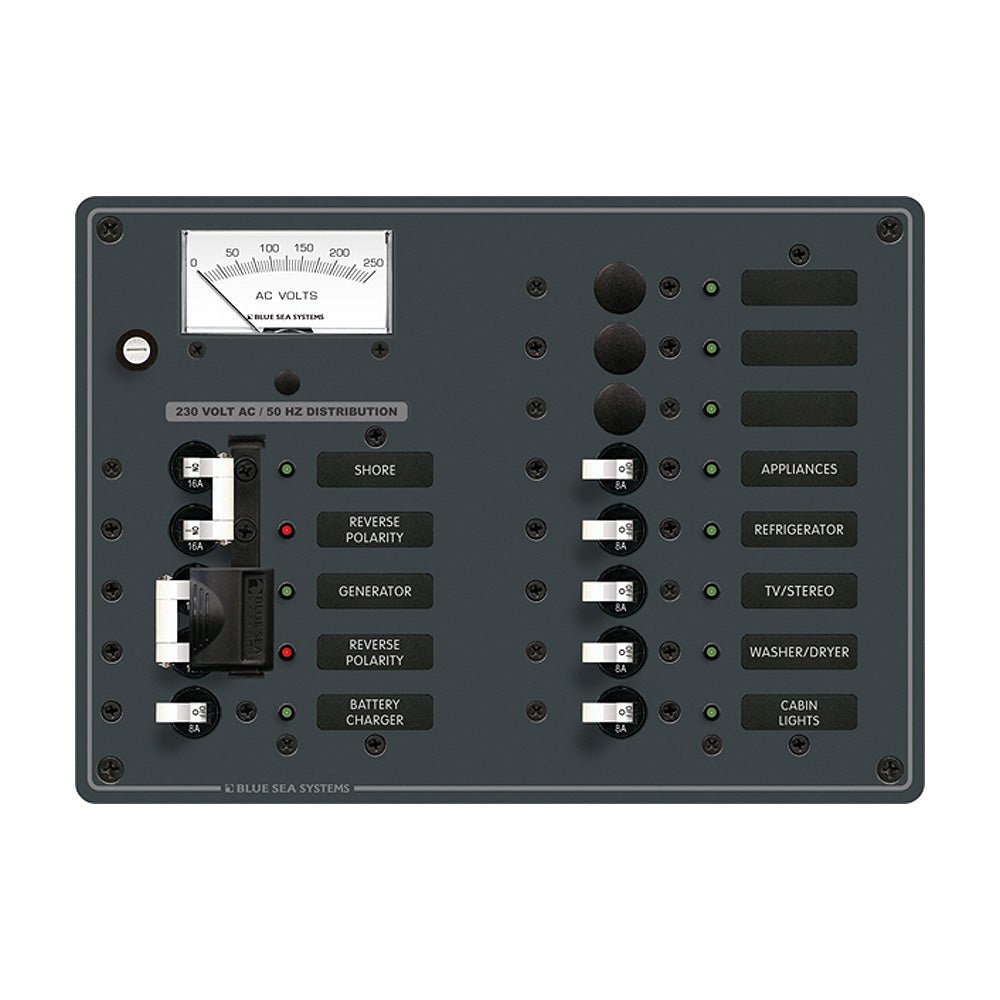 Blue Sea 8562 AC Toggle Source Selector (230V) - 2 Sources + 9 Positions - Get Tight Gear