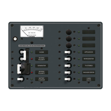 Blue Sea 8562 AC Toggle Source Selector (230V) - 2 Sources + 9 Positions - Get Tight Gear