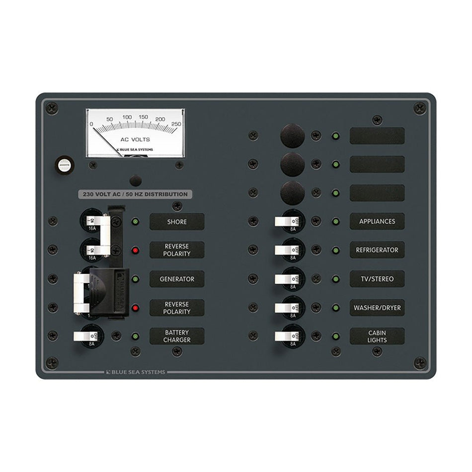Blue Sea 8562 AC Toggle Source Selector (230V) - 2 Sources + 9 Positions - Get Tight Gear