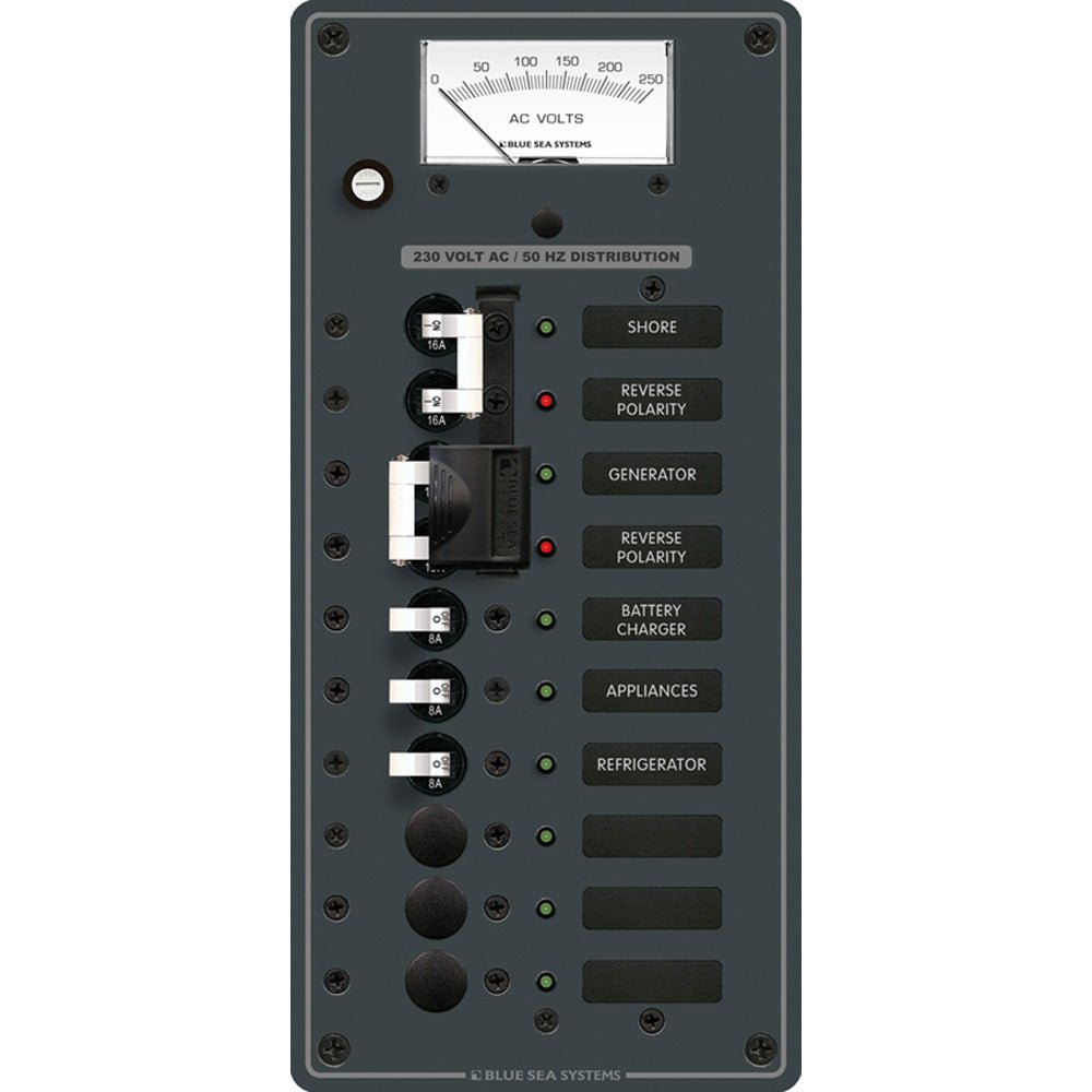 Blue Sea 8589 AC Toggle Source Selector (230V) - 2 Sources + 6 Positions - Get Tight Gear