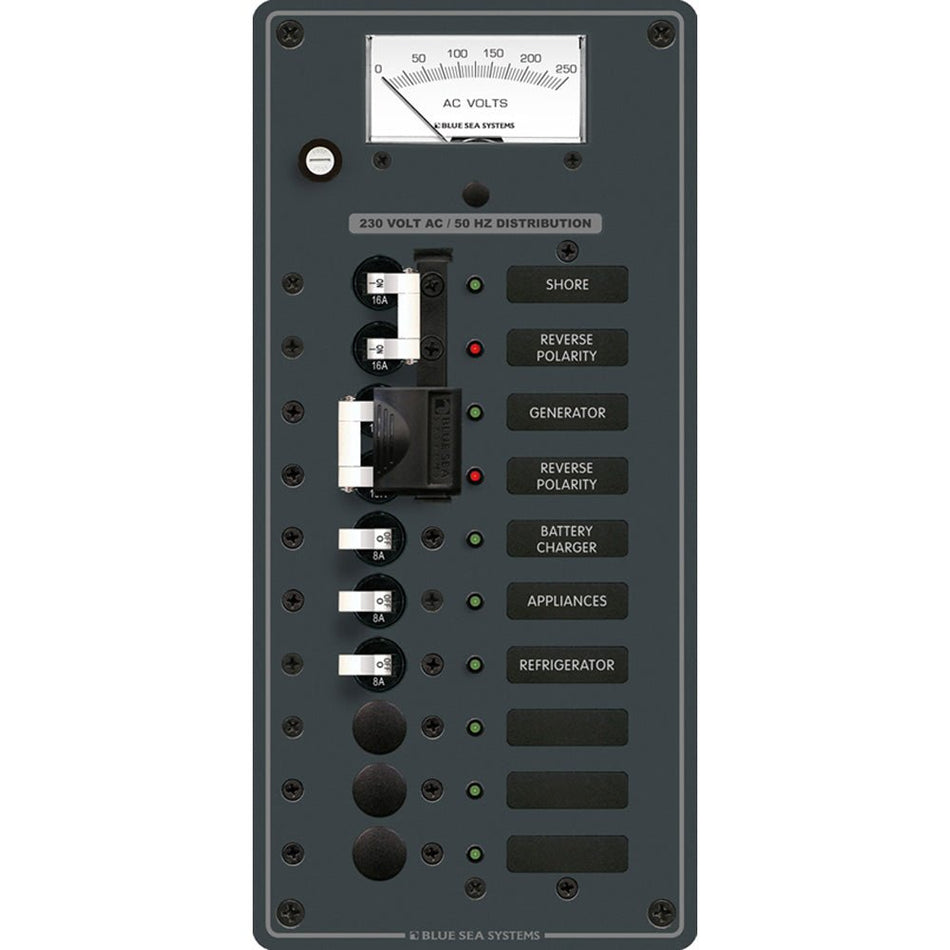 Blue Sea 8589 AC Toggle Source Selector (230V) - 2 Sources + 6 Positions - Get Tight Gear
