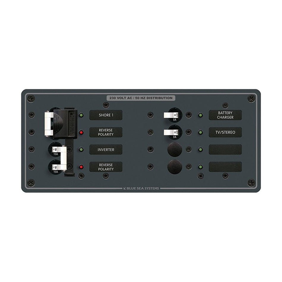 Blue Sea 8599 AC Toggle Source Selector (230V) - 2 Sources + 4 Positions - Get Tight Gear