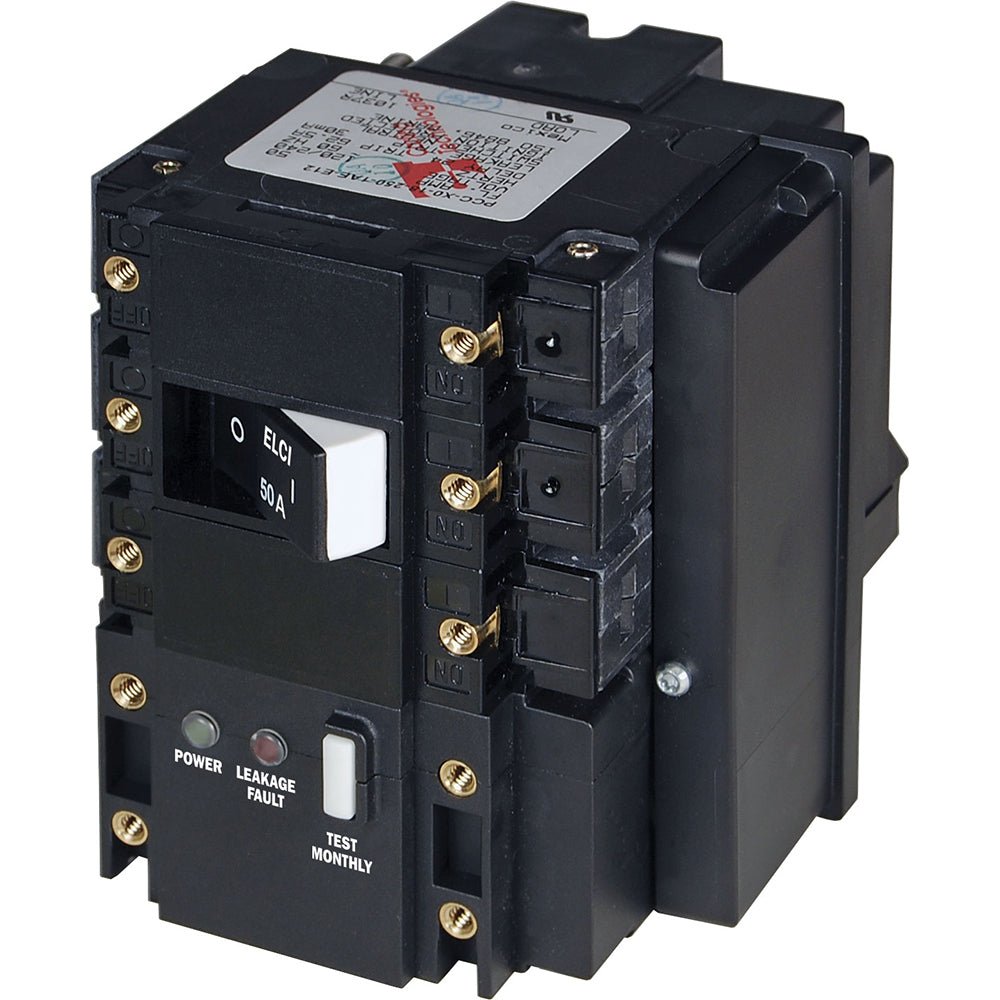 Blue Sea C - Series ELCI Main Circuit Breaker - 120/240V AC 50A - Get Tight Gear