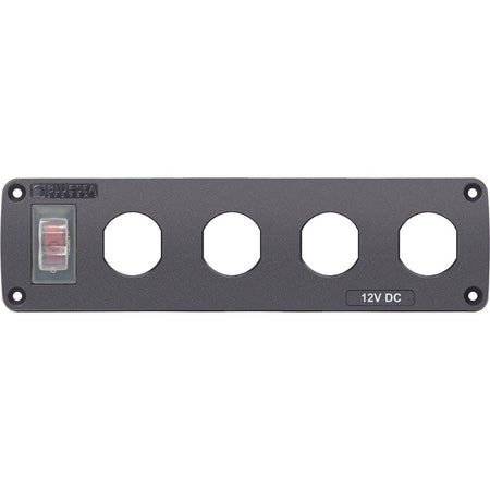 Blue Sea Water Resistant USB Accessory Panel - 15A Circuit Breaker, 4x Blank Apertures - Get Tight Gear