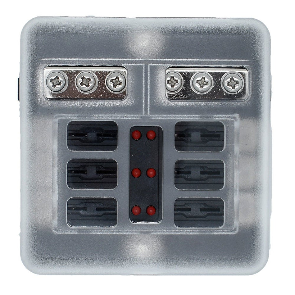 Bluewater 6 Position Fuse Block w/LEDs - Get Tight Gear