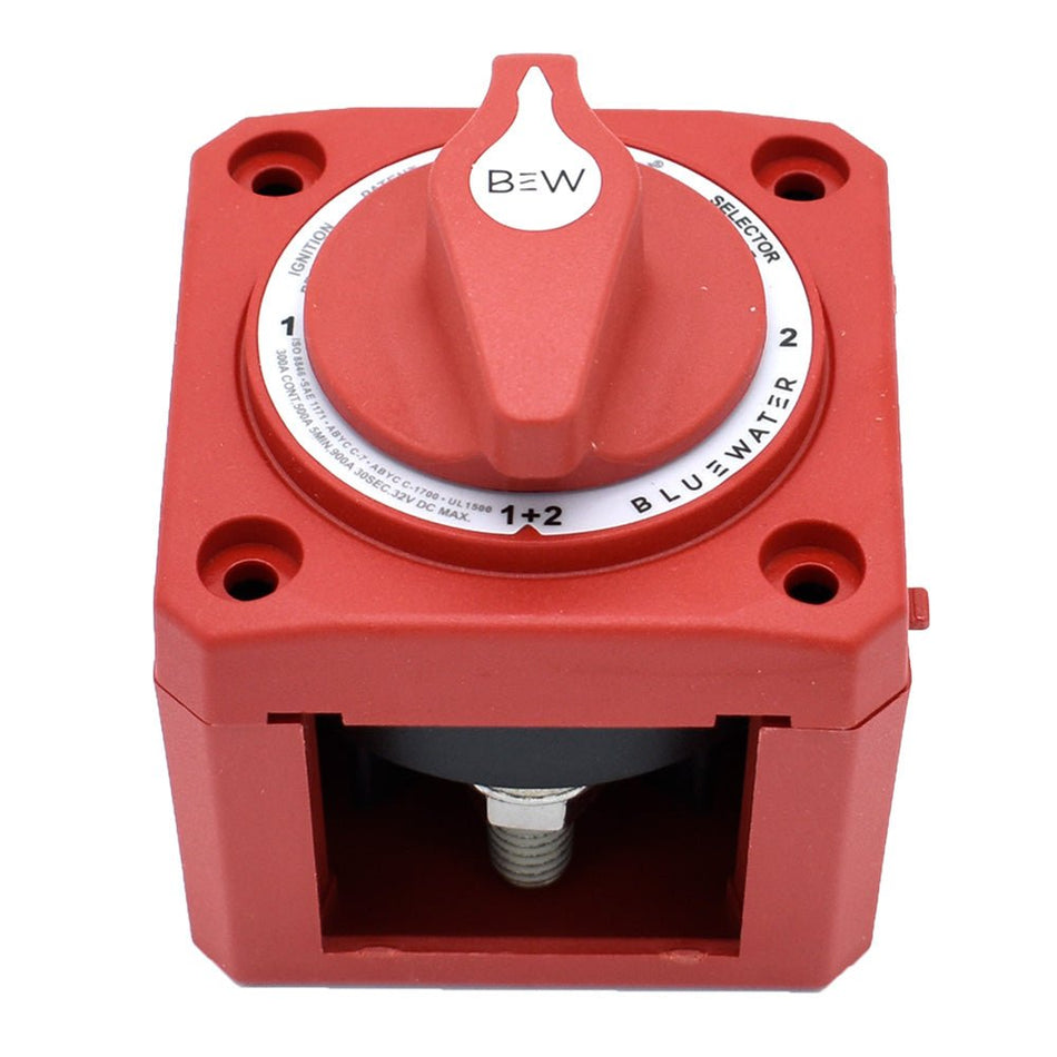 Bluewater Off/1/2/Both Battery Switch - Surface Mount - Red - Get Tight Gear