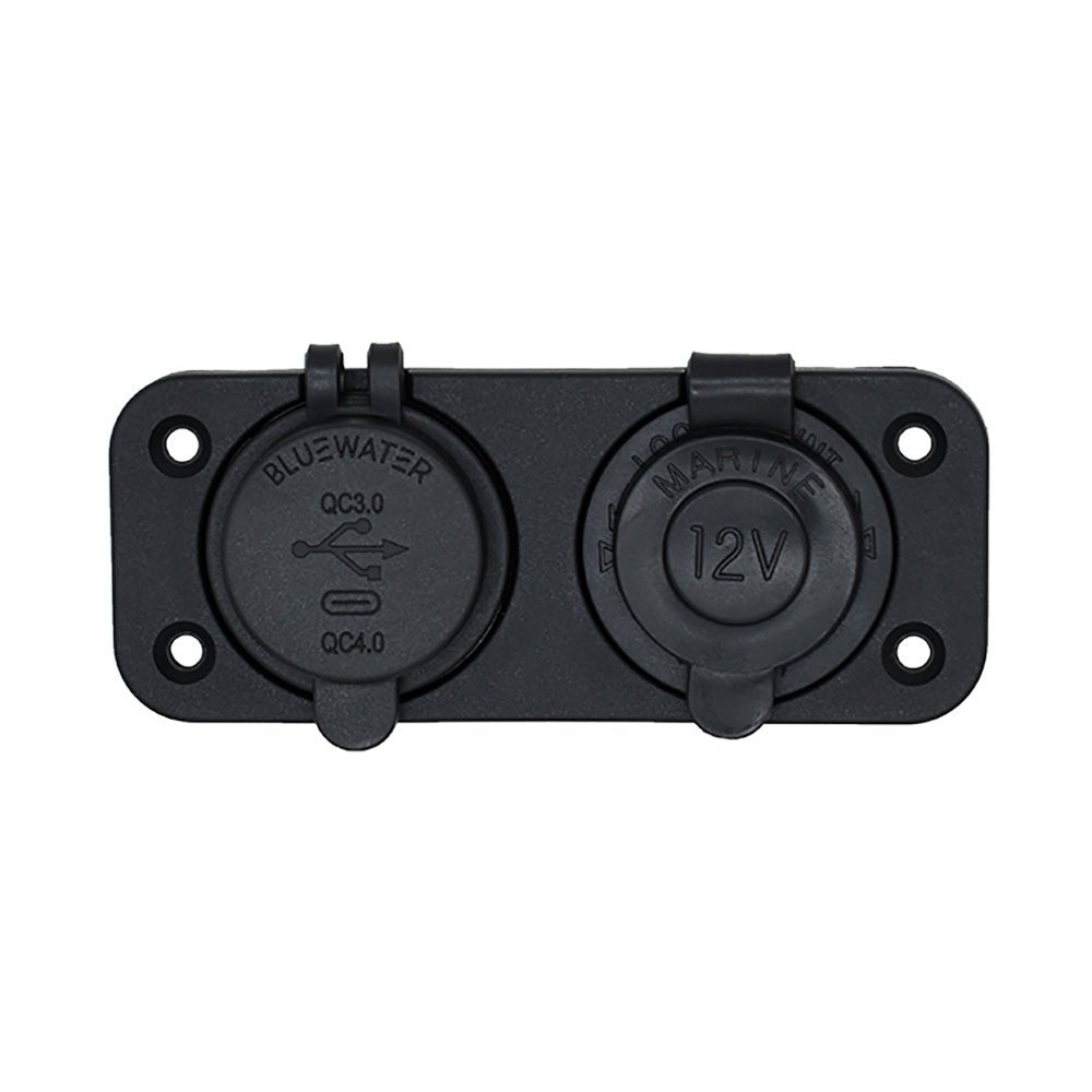 Bluewater Round Dual USB/USB - C Charger - Get Tight Gear