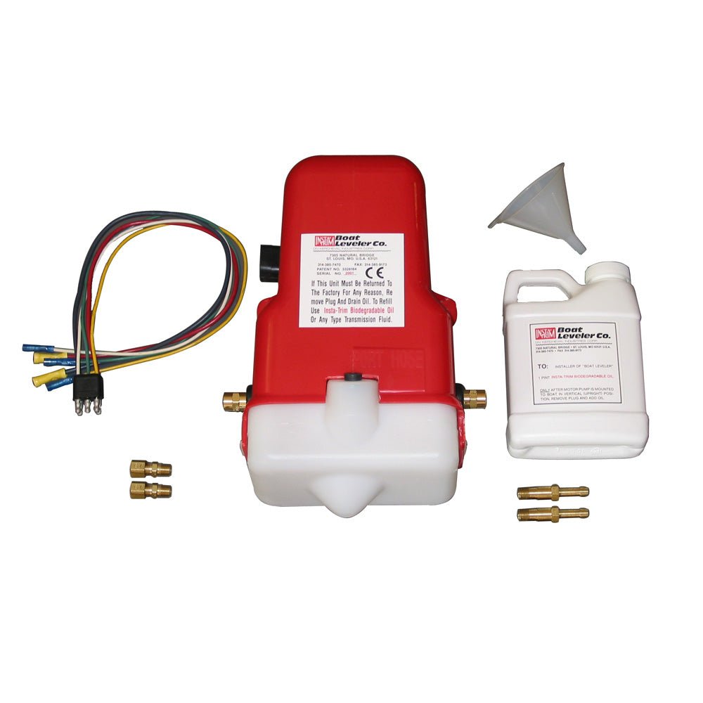 Boat Leveler 12vdc Universal Trim Tab Pump with Oil and Hose Fittings - Get Tight Gear
