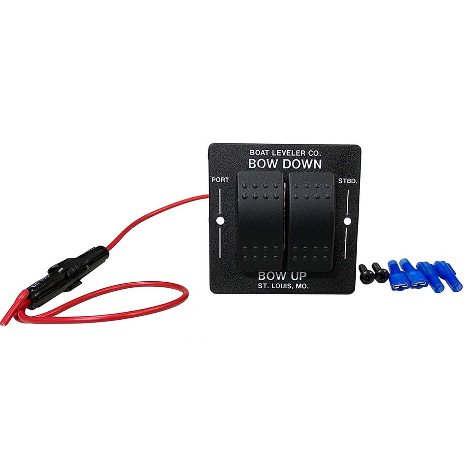 Boat Leveler Waterproof Trim Tab Switch - Black/Black Buttons - Get Tight Gear