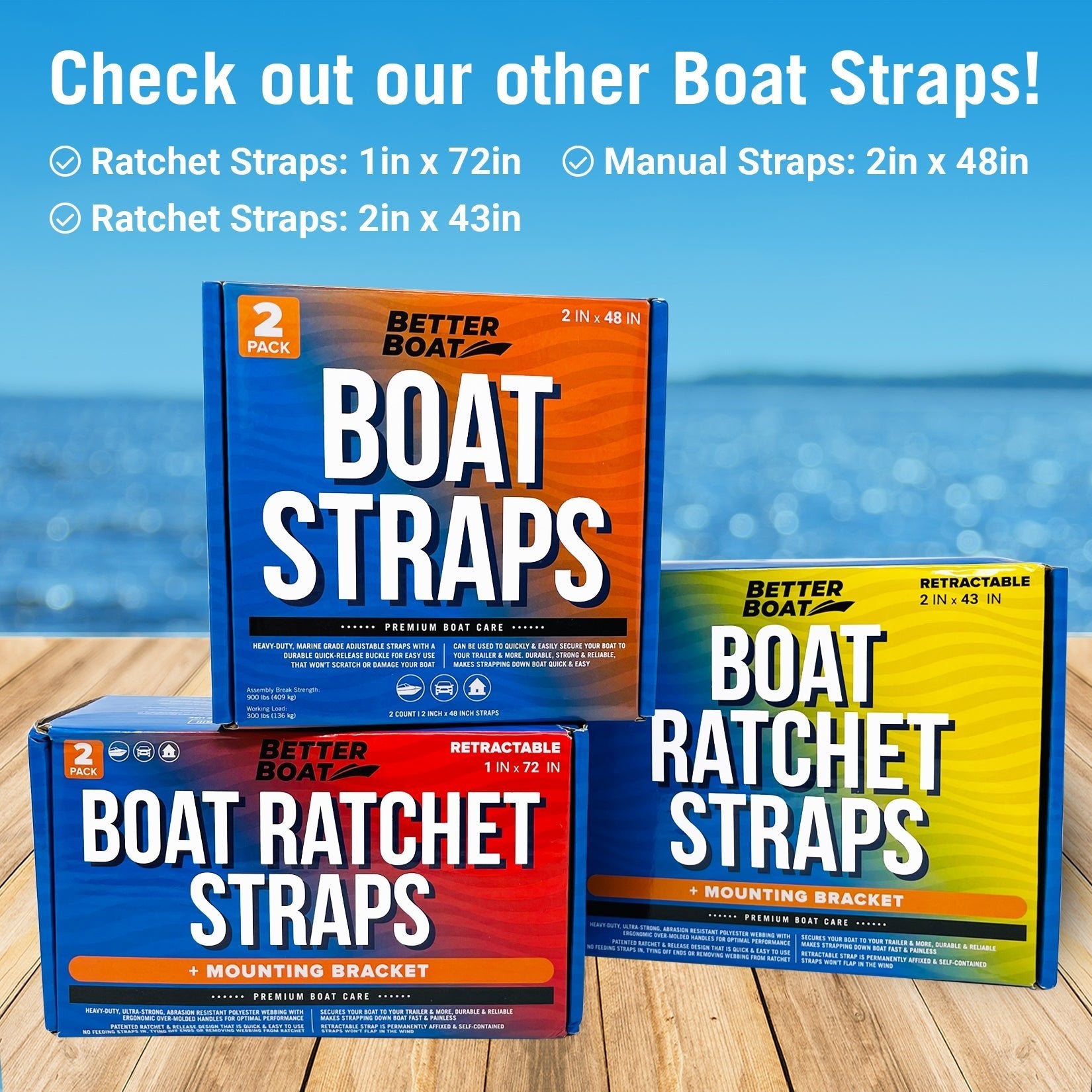 Boat Ratchet Straps - Get Tight Gear