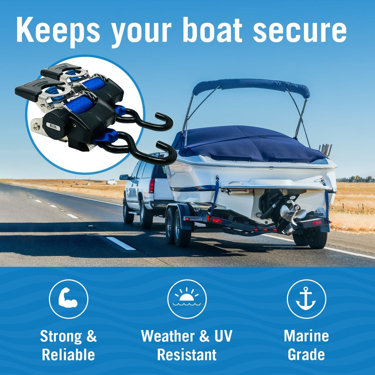 Boat Ratchet Straps - Get Tight Gear