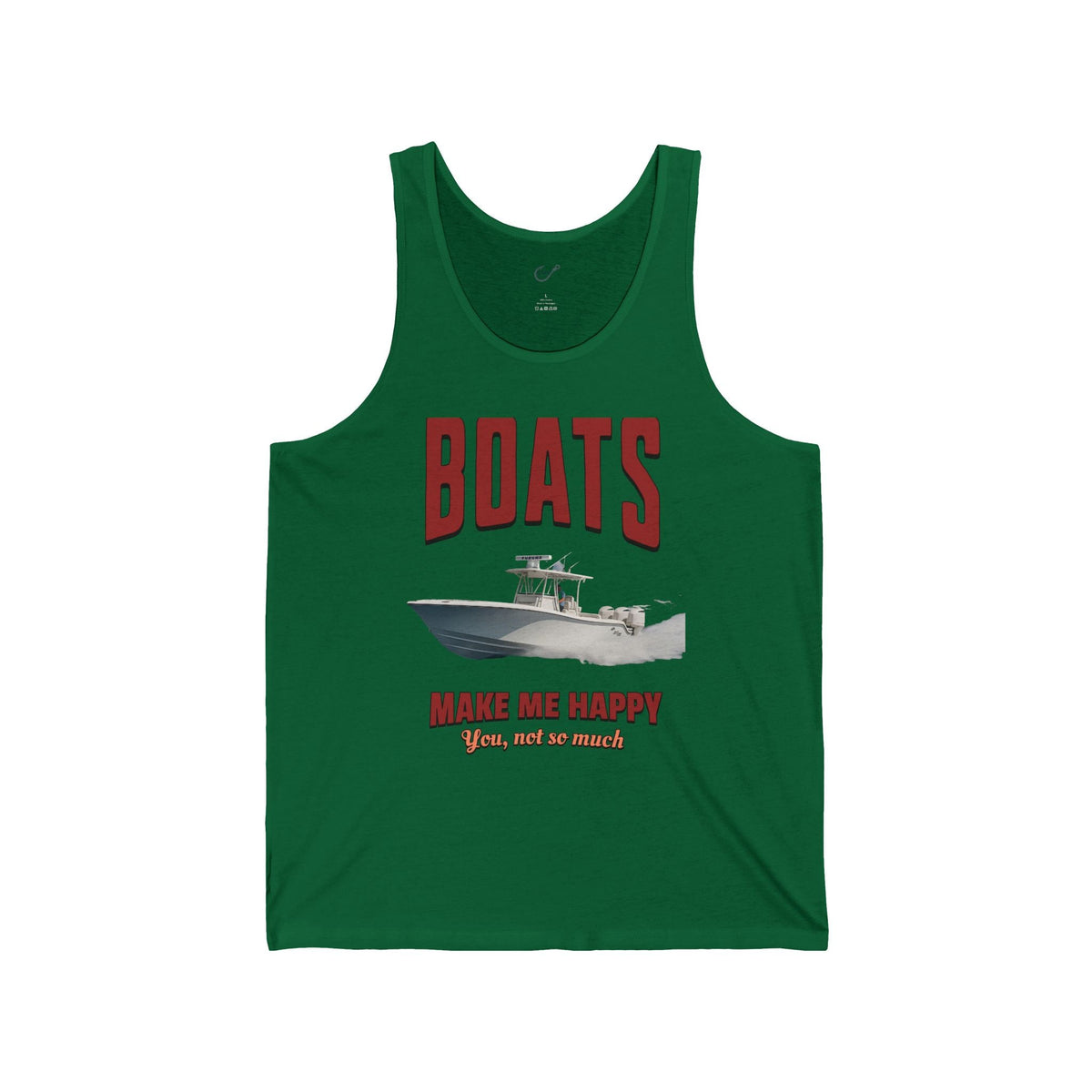 Boats Make Me Happy Unisex Jersey Tank - Casual Summer Apparel for Outdoor Enthusiasts - Get Tight Gear