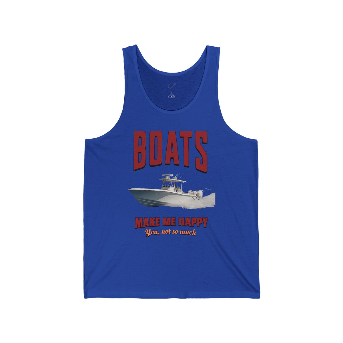 Boats Make Me Happy Unisex Jersey Tank - Casual Summer Apparel for Outdoor Enthusiasts - Get Tight Gear