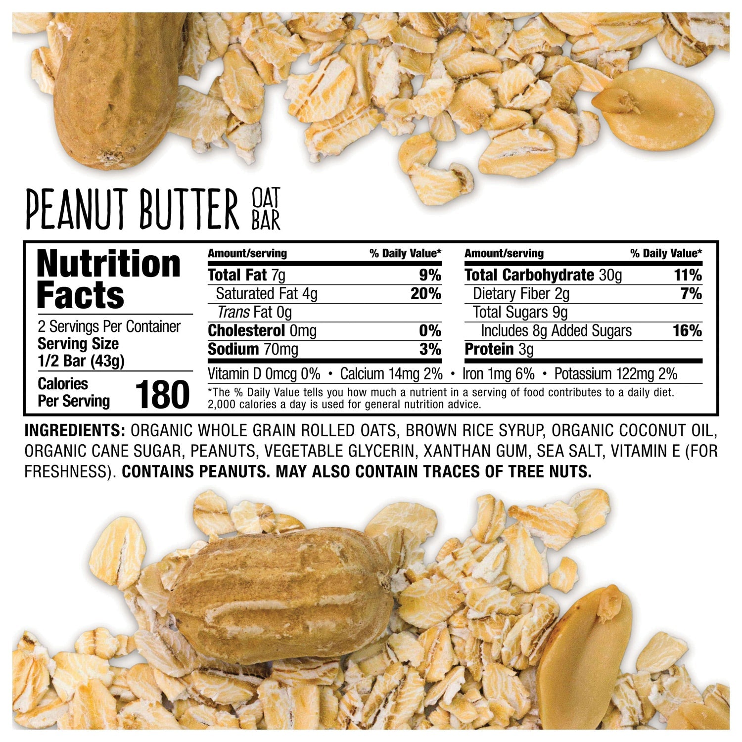 Bobo's Oat Bar Peanut Butter - Get Tight Gear