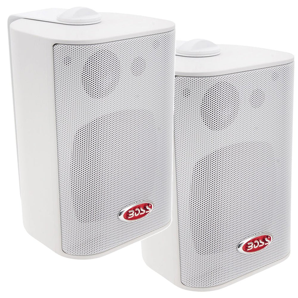 Boss Audio 4" MR4.3W Box Speakers - White - 200W - Get Tight Gear