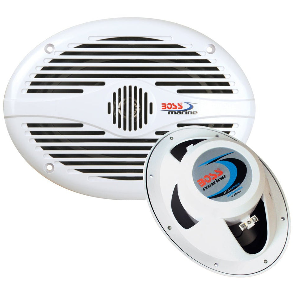 Boss Audio 6"x 9" MR690 Oval Speakers - White - 350W - Get Tight Gear
