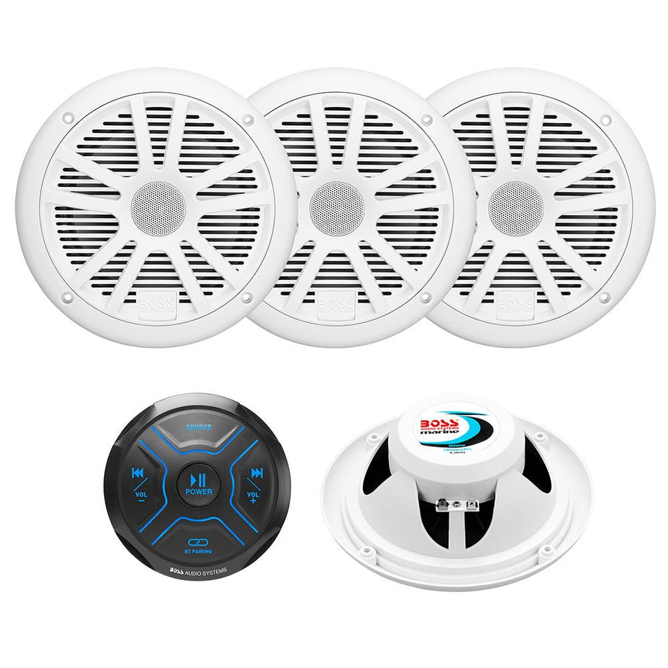 Boss Audio MG250W.64 Kit w/MGR150B & 2 Pairs of MR6W Speakers - Get Tight Gear