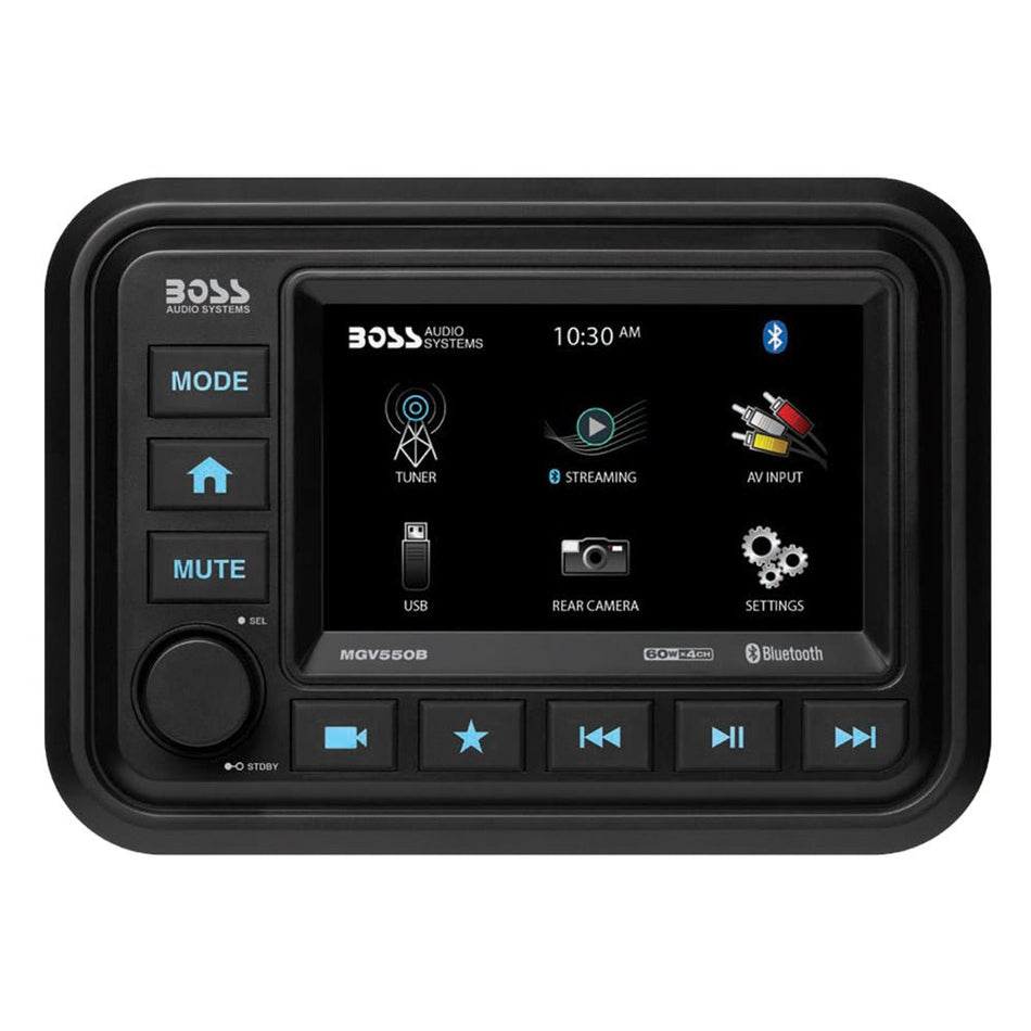 Boss Audio MGV550B Marine Stereo w/AM/FM/BT/Rear Camera - Get Tight Gear