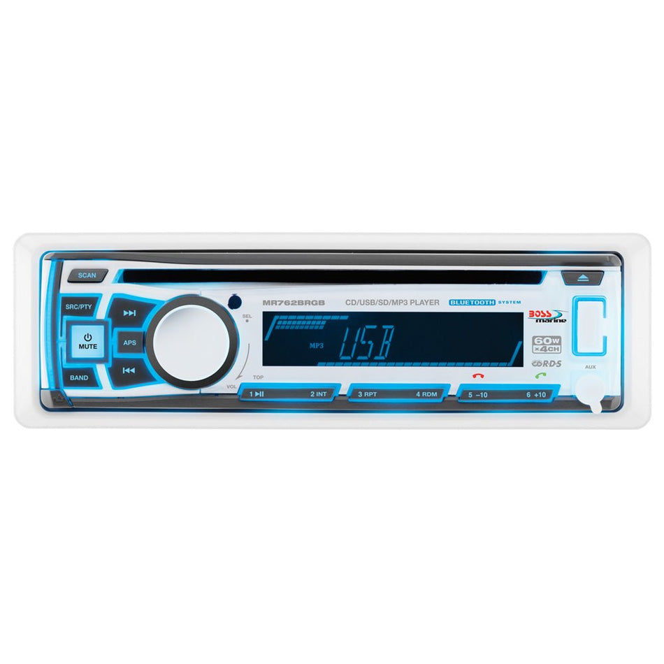 Boss Audio MR762BRGB Marine Stereo w/AM/FM/CD/BT/USB - Get Tight Gear