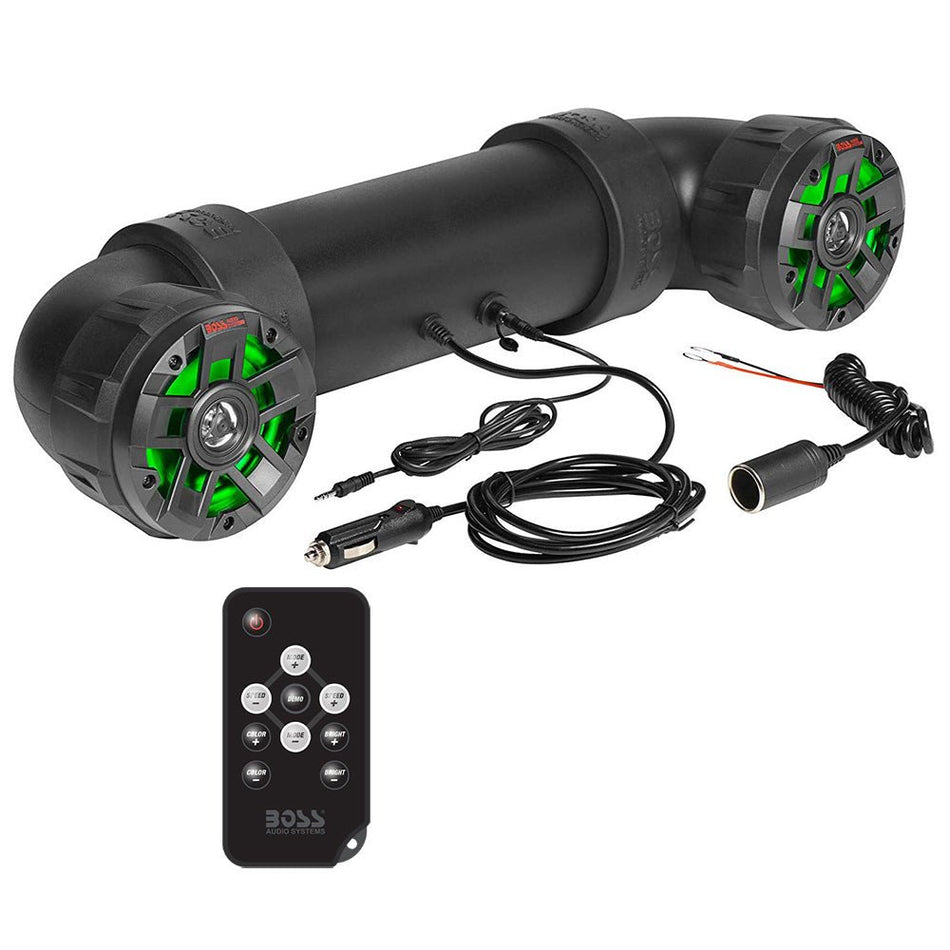 Boss Audio UTV4BRGB Amplified All - Terrain Sound System w/4" Marine Speakers & 1" Black Tweeters - Get Tight Gear