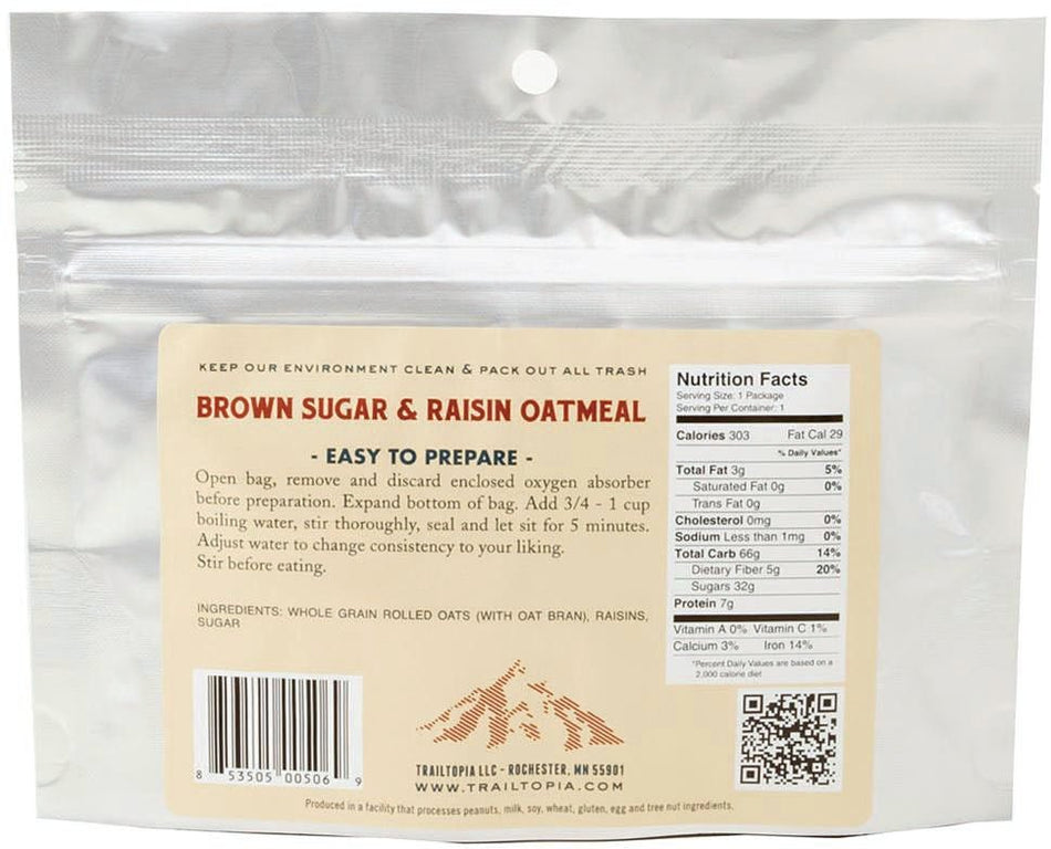 Brown Sugar Raisin Oatmeal - Get Tight Gear