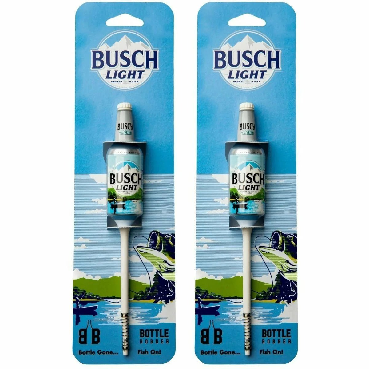 Busch Light Fishing Bobbers (2 Pack) – Fully Functional Beer Bottle Lures – Funny Fishing Gift for Men - Get Tight Gear