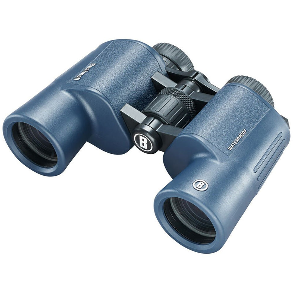 Bushnell 10x42mm H2O Binocular - Dark Blue Porro WP/FP Twist Up Eyecups - Get Tight Gear