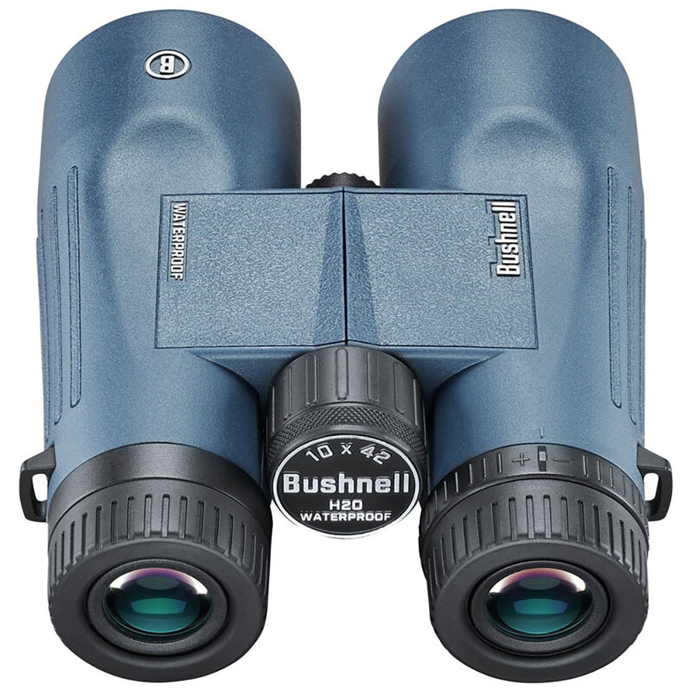 Bushnell 10x42mm H2O Binocular - Dark Blue Roof WP/FP Twist Up Eyecups - Get Tight Gear