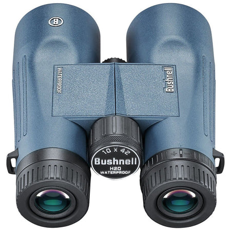 Bushnell 10x42mm H2O Binocular - Dark Blue Roof WP/FP Twist Up Eyecups - Get Tight Gear
