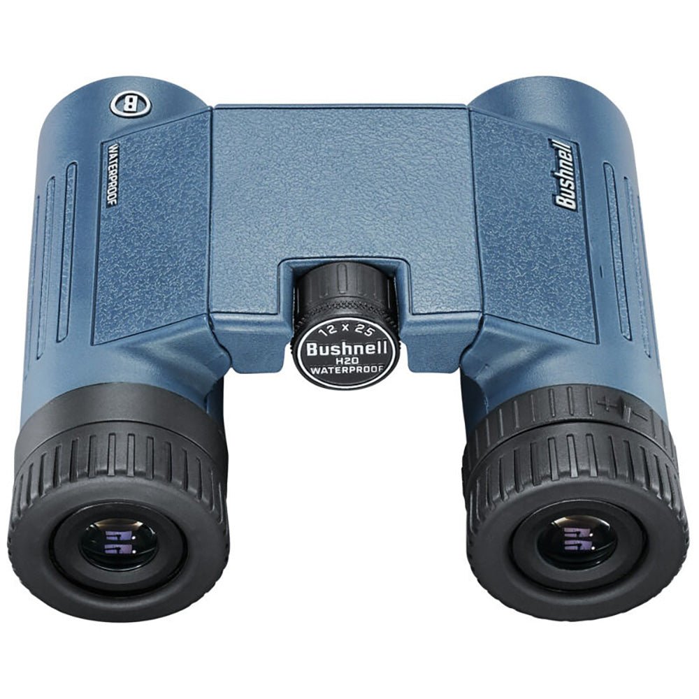 Bushnell 12x25mm H2O Binocular - Dark Blue Roof WP/FP Twist Up Eyecups - Get Tight Gear
