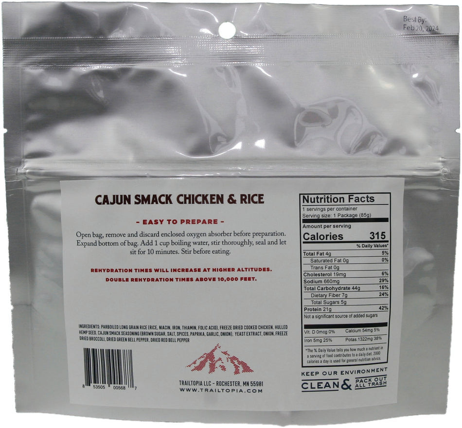 Cajun Chkn/Rice Gf Single Srv - Get Tight Gear