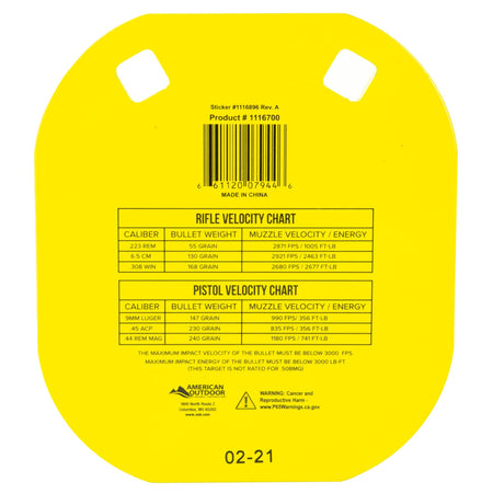 CALDWELL AR500 5 YELLOW - Get Tight Gear
