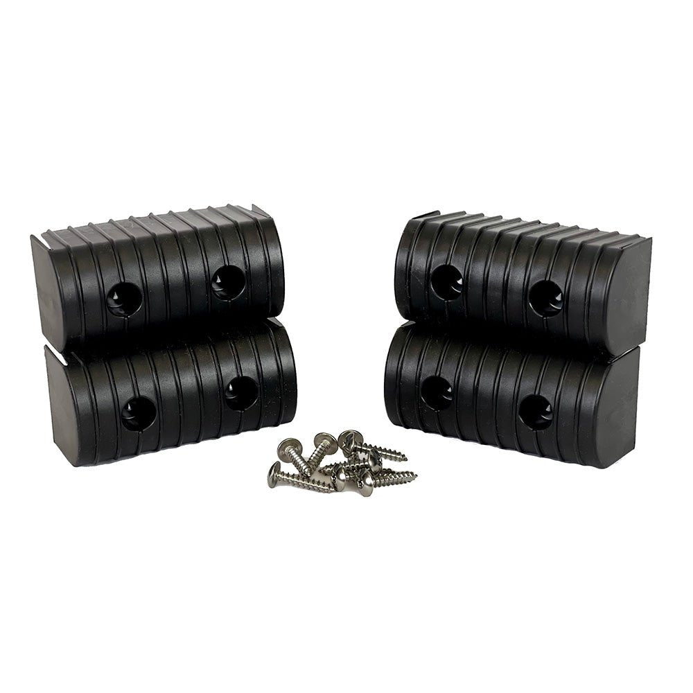 Caliber BunkWrap End Cap 2x4" Black Accessory Kit w/Stainless Steel Hardware *4 - Pack - Get Tight Gear