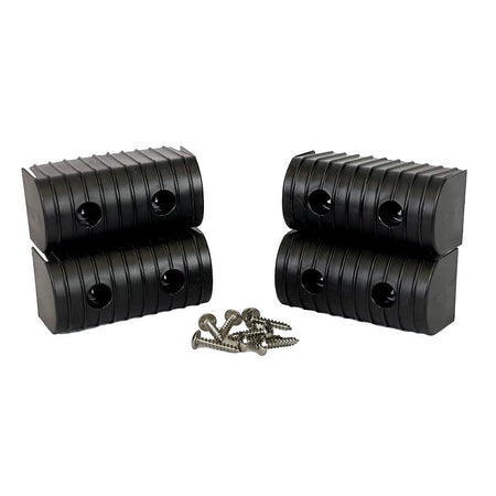 Caliber BunkWrap End Cap 2x4" Black Accessory Kit w/Stainless Steel Hardware *4 - Pack - Get Tight Gear