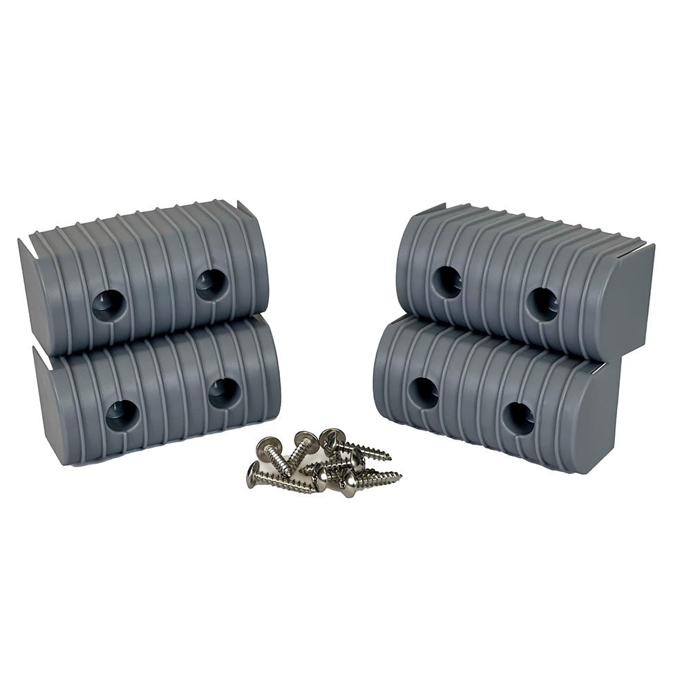 Caliber BunkWrap End Cap 2x4" Grey Accessory Kit w/Stainless Steel Hardware *4 - Pack - Get Tight Gear