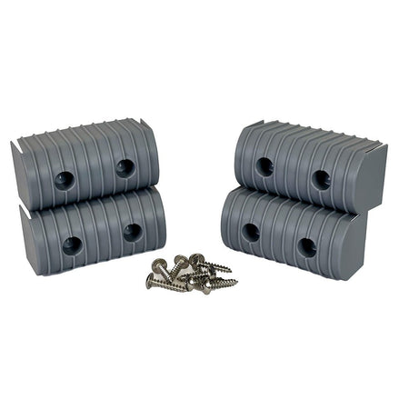 Caliber BunkWrap End Cap 2x4" Grey Accessory Kit w/Stainless Steel Hardware *4 - Pack - Get Tight Gear