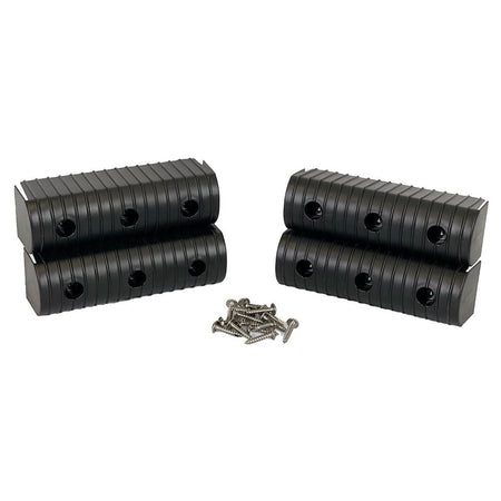 Caliber BunkWrap End Cap 2x6" Black Accessory Kit w/Stainless Steel Hardware *4 - Pack - Get Tight Gear