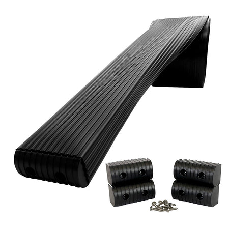 Caliber BunkWrap Kit - Black 16' x 2" x 4" Roll + 4 Caps + HRDW Roll + 4 Endcaps & Stainless Steel Hardware - Get Tight Gear