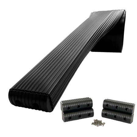 Caliber BunkWrap Kit - Black 16' x 2" x 6" Roll + 4 Caps + HRDW Roll + 4 Endcaps & Stainless Steel Hardware - Get Tight Gear